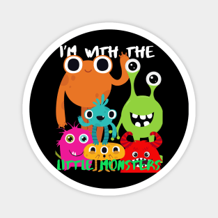 Funny Halloween Monsters; I’m with the Little Monsters Magnet